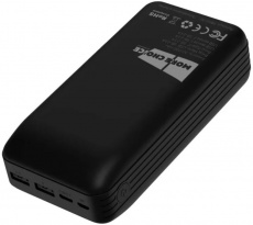 Внешний аккумулятор More Choice PB52-30 (литий-полимерный, 30000mAh, 2xUSB 5V 2.1A, вход Type-C/microUSB 5V 2A, black)