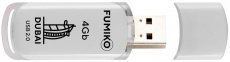 Флеш накопитель USB 2.0 4Gb FUMIKO DUBAI (FDI-21, white)