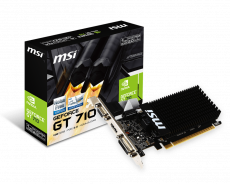 Видеокарта MSI GF GT710 1Gb (GT 710 1GD3H LP, 64bit, DDR3, DVI+HDMI+CRT) RTL