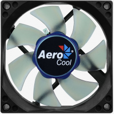 Вентилятор AeroCool Motion 8 Blue-3P (80x80x25mm, Hydro, 2000rpm, 25dBa, 3pin, blue LED, black-blue) RTL