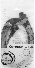 Кабель питания (PC-186-1-1M, сис. блок - розетка, 1.0m, 1мм2, black) Cablexpert