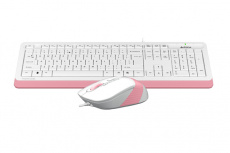 Набор клавиатура + мышь A4Tech F1010 (white-pink)