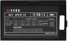 Блок питания Accord 400W (ACC-400W-12, 120mm, 20+4+4+4pin, PCI-E 6pin, 4*SATA, 1*HDD, 1*FDD) OEM