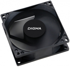 Вентилятор Digma DFAN-80 (80x80x25mm, Hydro, 1800rpm, 23dBa, 3+4pin, black) RTL