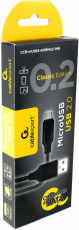 Кабель USB 2.0 Am - micro USB 1.0m (CCB-mUSB2-AMBMO2-1MB, 2.4A, black) Cablexpert