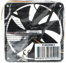 Вентилятор Gembird D14025HM-3 (140x140x25mm, Hydro,  2000rpm, 26dBa, 3pin, black) OEM