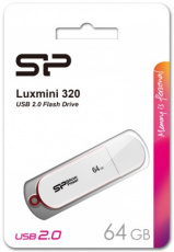 Флеш накопитель USB 2.0 64Gb Silicon Power LuxMini 320 (SP064GBUF2320V1W, white)