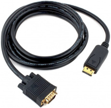 Кабель DisplayPort (m) - VGA (m) 1.8m (CCP-DPM-VGAM-6, v1.1, с позолоченными контактами, black) Cablexpert