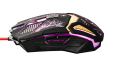 Мышь QUMO Helmet M31 (USB, optical, 3200dpi, игровая, динамическая подсветка, 1.6m, black)