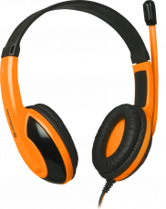 Наушники Defender Warhead G-120 (накладные закрытые, c микрофоном, игровые, 2m, промо-код "War Thunder", black-orange)