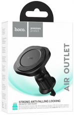 Держатель автомобильный hoco H28 Rainbow ring (магнитный, на решетку вентиляции, black)