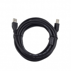 Кабель USB 2.0 Am - Bm 4.5m (CCF2-USB2-AMBM-15, 2 ферритовых фильтра, экранированный, пакет, black) Cablexpert