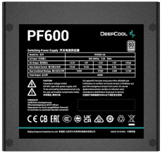 Блок питания DEEPCOOL 600W (PF600D-HA, 80+, 120mm, 20+4+4+4+4+4pin, 4xPCI-E 6+2pin, 6*SATA, 2*HDD) RTL