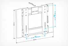 Настенный кронштейн для телевизоров и мониторов Holder LCD-F2606 (22"-47", VESA 100x100/200x200, до 30кг, black)