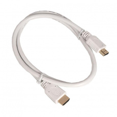 Кабель HDMI (m) - HDMI (m) 1.0m (CC-HDMI4-W-1M, ver.2.0, с позолоченными контактами, экранированный, white) Cablexpert