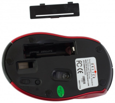 Мышь беспроводная Oklick 412SW (optical, 800dpi, 2*AAA, black-red)