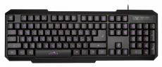 Клавиатура Oklick 740G (USB, игровая, с трёхцветной регулируемой подсветкой, black)