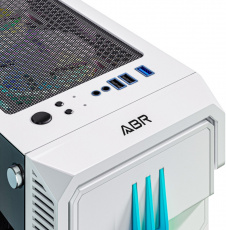Корпус ABR GQ-6 (без БП, ATX, USB3.0, 3x RGB Fan, white)