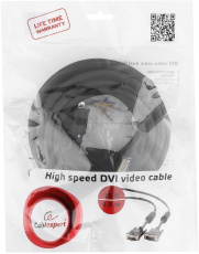 Кабель DVI (m) - DVI (m) 4.5m (CC-DVI2-BK-15, dual link, 2 ферритовых фильтра, экранированный, black) Cablexpert