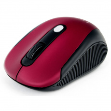 Мышь беспроводная Gembird MUSW-420-1 (optical, 1600dpi, 2xAAA, soft-touch, black-red)