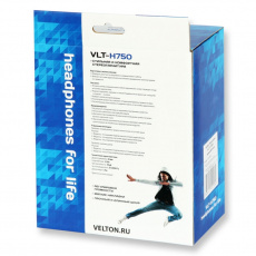 Наушники Velton VLT-H750 (полноразмерные закрытые, с микрофоном, 1.8m, black)