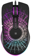 Мышь Defender Sirius GM-660L (USB, optical, 3200dpi, игровая, RGB подсветка, промо-код "Crossout", 1.5m, black)