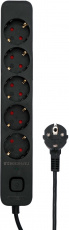 Сетевой фильтр Гарнизон 2.0 (EPS-5-B-5, 5 розеток, 5 метров, 10A, black) OEM