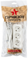 Сетевой удлинитель Гарнизон (EL-E3-W-5, 3 розетки, 5 метров, 6A, white) OEM