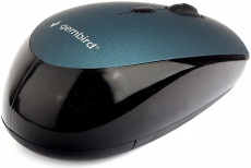 Мышь беспроводная Gembird MUSW-354-B (optical, 1600dpi, AA, бесшумный клик, soft-touch, black-blue)