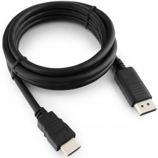 Кабель DisplayPort (m) - HDMI (m) 1.8m (CC-DP-HDMI-6, медь, v.1.4,  двойное экранирование, black) Cablexpert