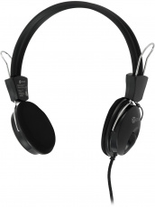 Наушники Oklick HS-M200 (накладные открытые, с микрофоном, регулятор, 1.8m, black)