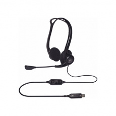 Гарнитура Logitech 960 (накладная открытая, подключение по USB, с микрофоном, регулятор, 2.4m, black)