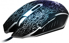 Мышь QUMO BlackOut M03 (USB, optical, 3200dpi, игровая, 7 цветов подсветки, 1.5m, soft-touch, black)