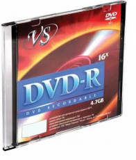 Диск DVD+R VS (4.7Gb, 16x, 1шт., Slim Case)