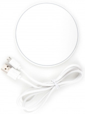 Зарядное устройство Cablexpert MP3A-PC-31 (беспроводное, 1.2A, 10W, кабель micro USB 1m, 100x100x6mm, white)