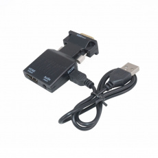 Конвертер VGA (m) -> HDMI (f) (black)