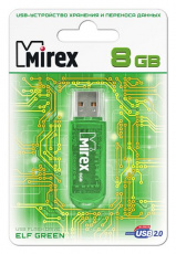 Флеш накопитель USB 2.0 8Gb Mirex Elf (green)