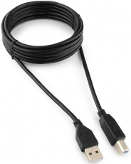 Кабель USB 2.0 Am - Bm 4.5m (CCP-USB2-AMBM-15, медь, экранированный, black) Cablexpert