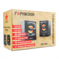 Колонки Гарнизон GSP-300 (6W, USB, black)