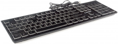 Клавиатура Gembird KB-250L (USB, регулируемая подсветка, мультимедийная, 1.5m, black)