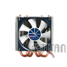 Вентилятор Titan TTC-NC25TZ/PW(RB) (1150/1151/1155/1156/1366/775/AM2/AM3/FM1/FM2, 80mm, Al, 1500-3500rpm, 14-35dBa, 4 тепловые трубки, 4pin, 130W) RTL