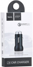 Зарядное устройство от прикуривателя hoco Z4 (12/24V - USB, 2.1А, быстрая зарядка, QC2.0, black)