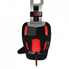 Наушники Redragon LAGOPASMUTUS (полноразмерные закрытые, c микрофоном, игровые, 2m, black-red)