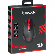 Мышь Redragon PEGASUS (USB, optical, 7200dpi, игровая, black-red)