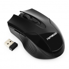 Мышь беспроводная Гарнизон GMW-410 (optical, 1600dpi, 2xAAA, black)