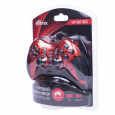 Геймпад Ritmix GP-007 (USB, 1.5м, red-black)