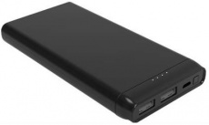 Внешний аккумулятор Cactus CS-PBFSFT-10000 (литий-полимерный, 10000mAh, 2*USB 2.1A, вход 2А, black)