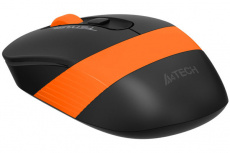 Мышь беспроводная A4Tech Fstyler FG10 (optical, 2000dpi, AA, black-orange)