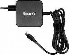 Зарядное устройство для ноутбука Buro BUM-CW065 (вход 110-240V, выход 3,3/5/9/12/14,5/15/20V (автоопределение), Type-C 1.5m, PD3.0, 65W, black)