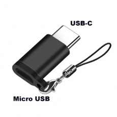 Переходник microUSB (f) - USB Type-C (m) (black)